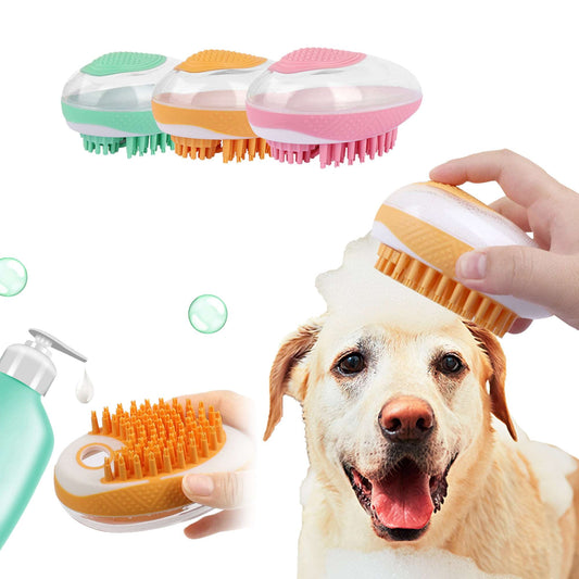 Dog Cat Bath Brush 2-in-1 Pet Hair brush