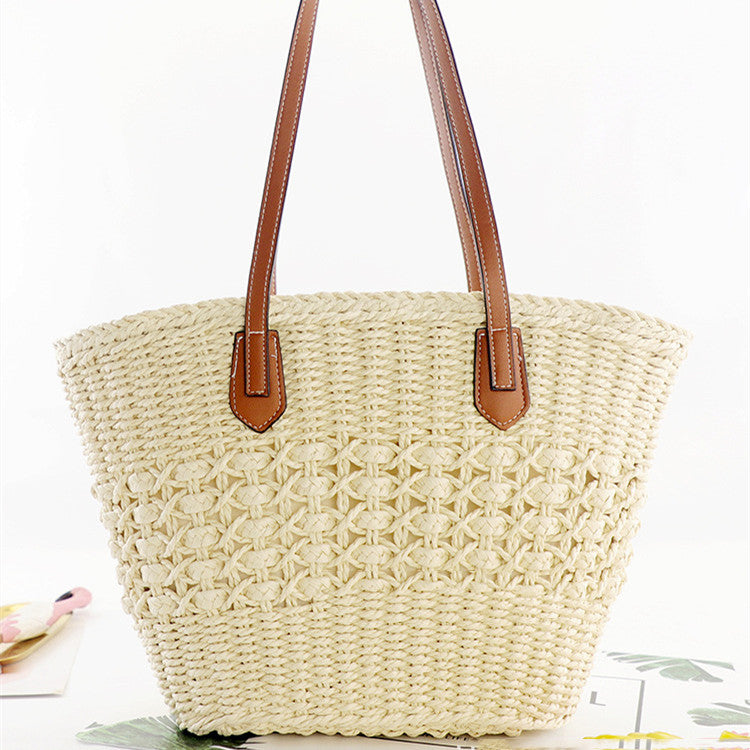 Women's Fashion Hollow Paper Rope Straw Bag apparel & accessories