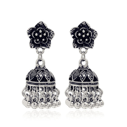 Bohemian Ethnic Carved Vintage Pattern Creative Bell Earrings Jewelry