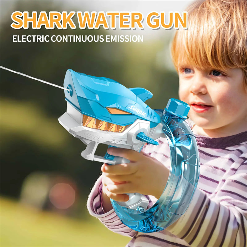 Shark Electric Water Gun Toys Fully Automatic Continuous Fire Water Gun Large Capacity Beach Summer Children's Water Playing Toys apparel & accessories