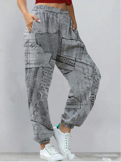 Women's Harem Pants Print Yoga Boho Sports Trousers With Pockets apparel & accessories