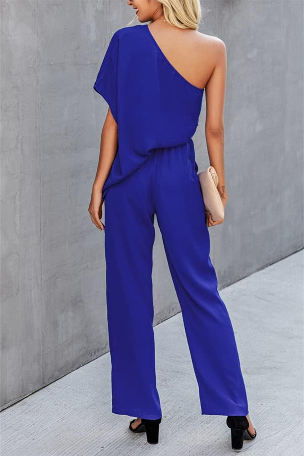 Single Shoulder Short Sleeve Jumpsuit apparel & accessories