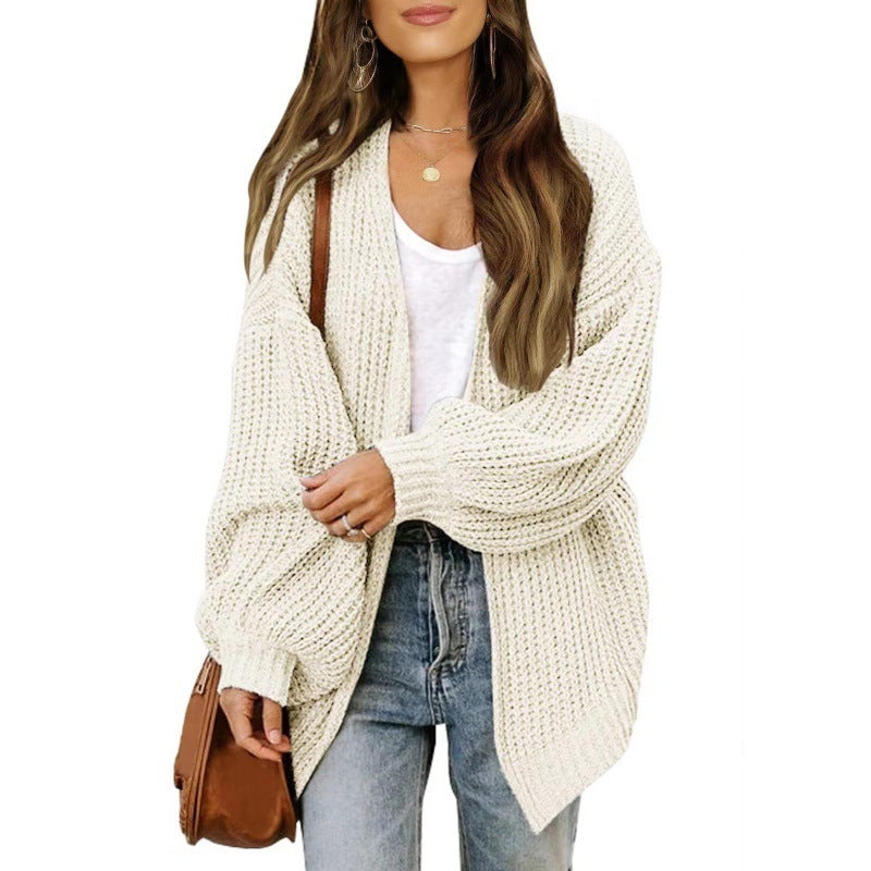 Loose RetroMid-length Knitted  Sweater apparels & accessories