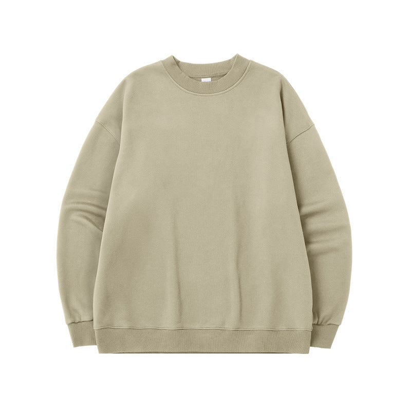 Men's Single-layer Fleece-lined Round Neck Sweater men's clothing