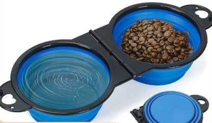 Silicone Portable Outdoor Pet Feeder Bowl Pet feeder