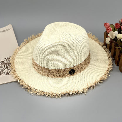 Raw Hem Raffia Hat Accessories for women