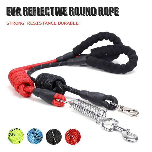 Dog Leash EVA Nylon Reflective Spring Leash Dog Leash