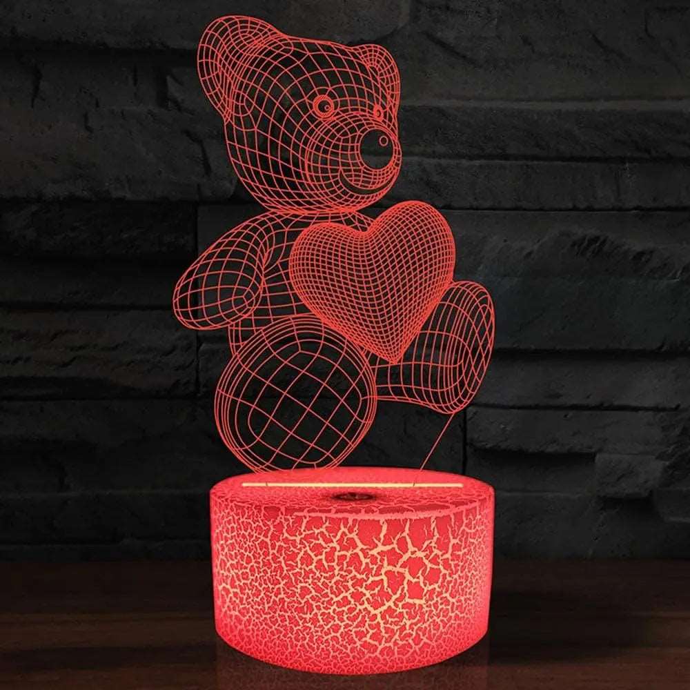 3D Lamp Acrylic USB LED Night Lights Neon Sign 0