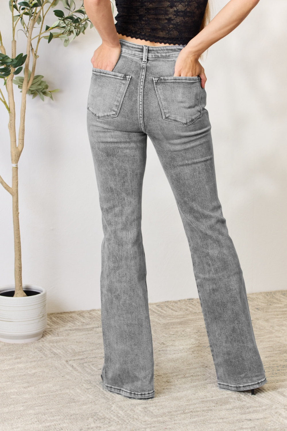 Kancan High Waist Slim Flare Jeans apparel & accessories