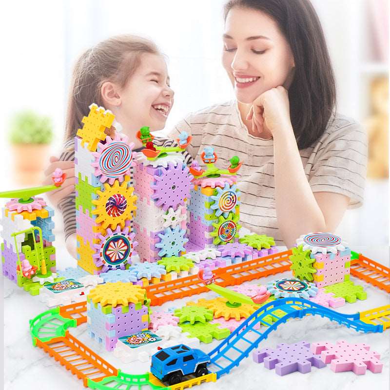 Electric Building Blocks Inserting Puzzle Set 3-6 Years Old 0