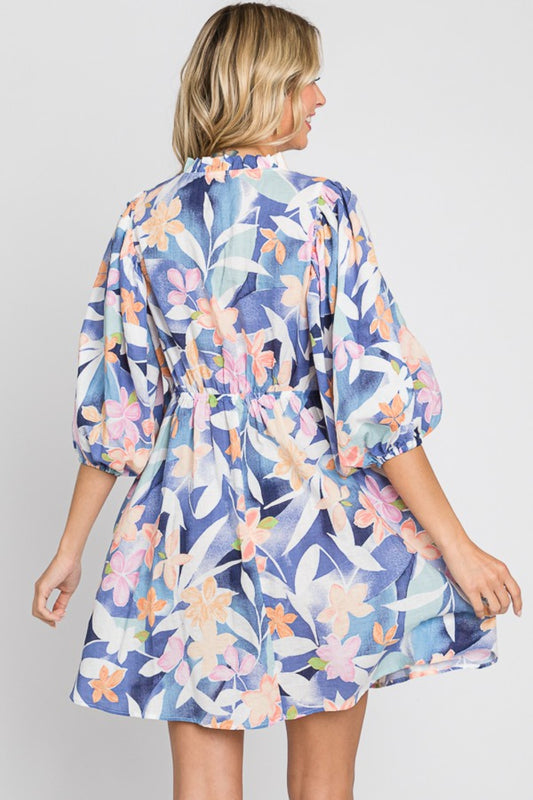 GeeGee Floral Print Mini Dress Dresses & Tops