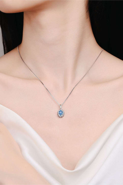 925 Sterling Silver Necklace - 1 Carat Moissanite apparel & accessories