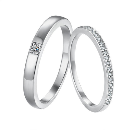 A Pair Of Simple Mosangshi Popular Wedding Rings S925 Jewelry