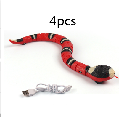 Smart Sensing Interactive Cat Toys Automatic Eletronic Snake Cat Teasering Play USB Rechargeable Kitten Toys For Cats Dogs Pet Pet Products