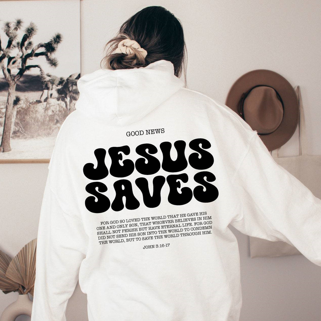 Jesus Saves Hoodie Bible Verses Appear Church Sweater apparels & accessories