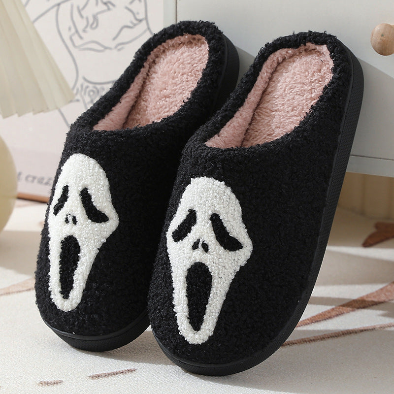 Halloween Skull Cartoon Print Slippers halloween