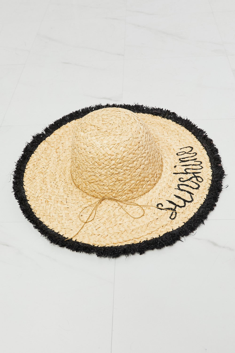 Fame Sunshine Straw Fringe Hat apparel & accessories