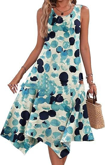 Women's Casual Springsummer Dress Sleeveless apparels & accessories