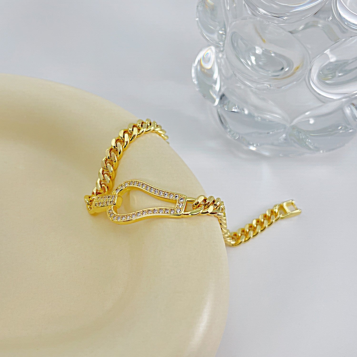 Gold-Plated Inlaid Zircon Bracelet apparel & accessories