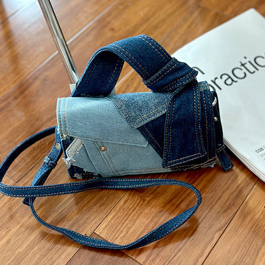 Denim Stitching Crossbody Bag Women apparel & accessories