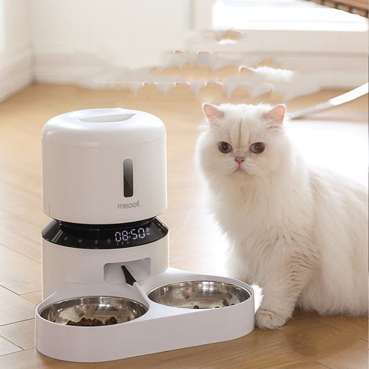Capsule Automatic Feeder Cat Feeding Double Bowl Pet feeder