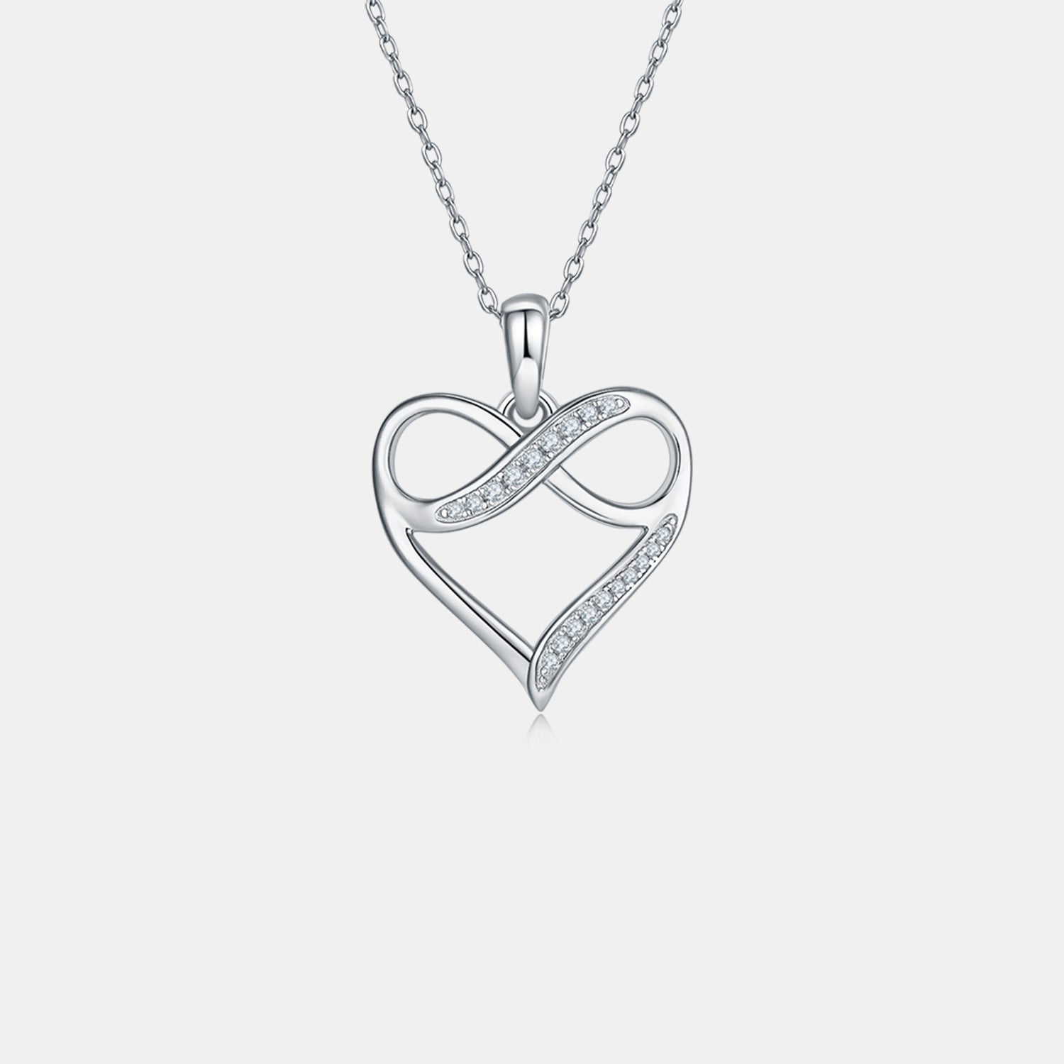 Moissanite 925 Sterling Silver Heart Necklace apparel & accessories