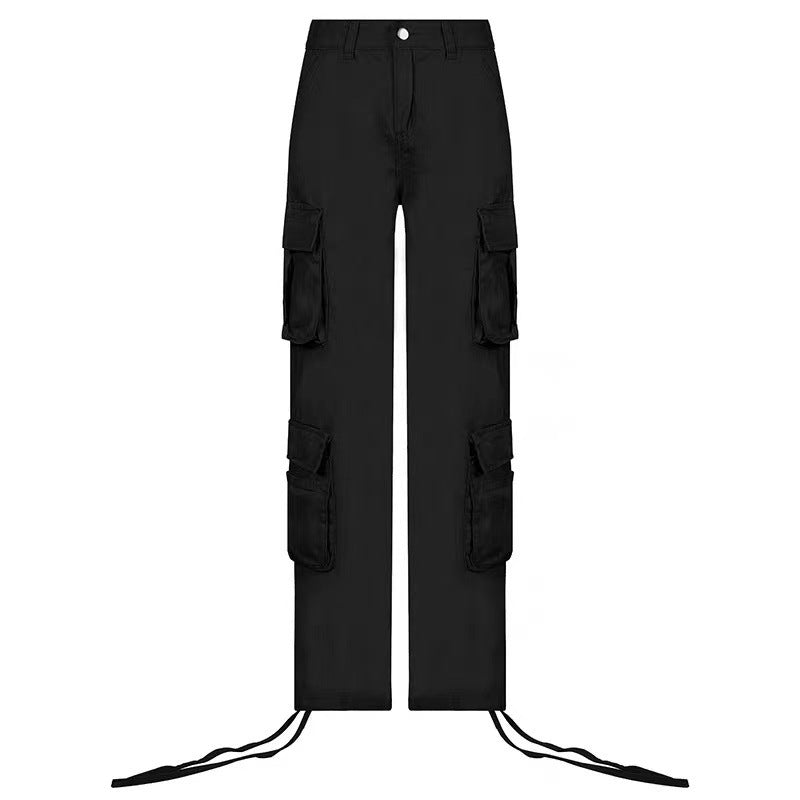 Street Hip-hop Trousers With Pockets Overalls apparels & accessories