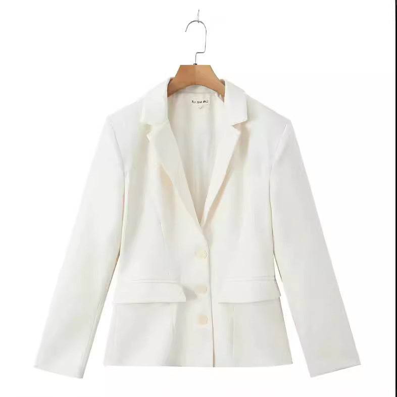 Women's Pure Color Suit Jacket apparels & accessories