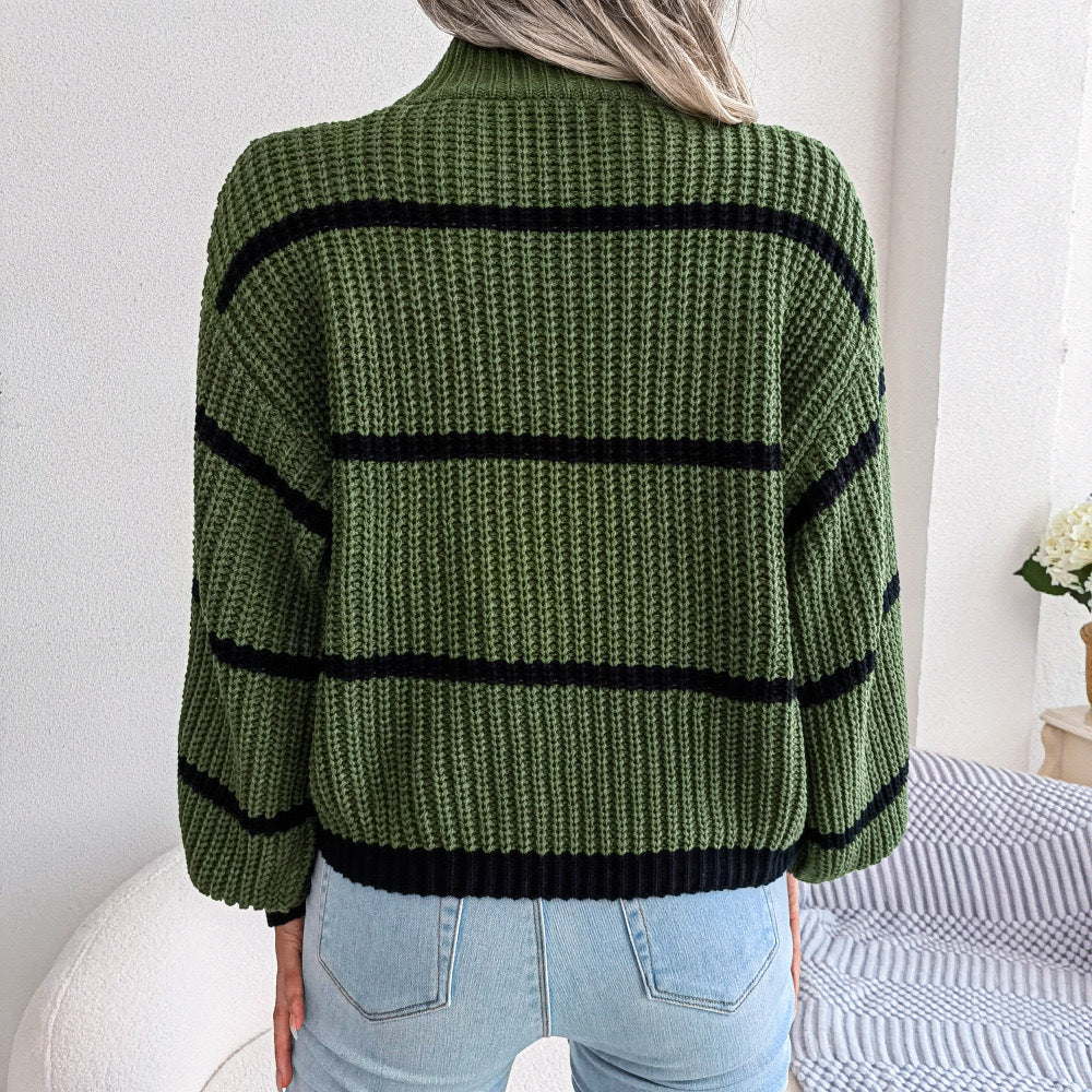 Knitted Sweater Half Turtleneck Pullover Sweater apparels & accessories