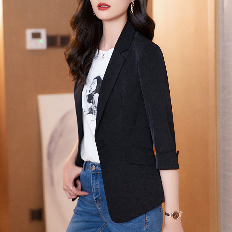 Women's Thin Three-quarter Sleeve Slim Casual Suit Jacket apparel & accessories