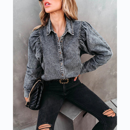 Casual Fashion Street Style Denim Shirt Female apparel & accessories