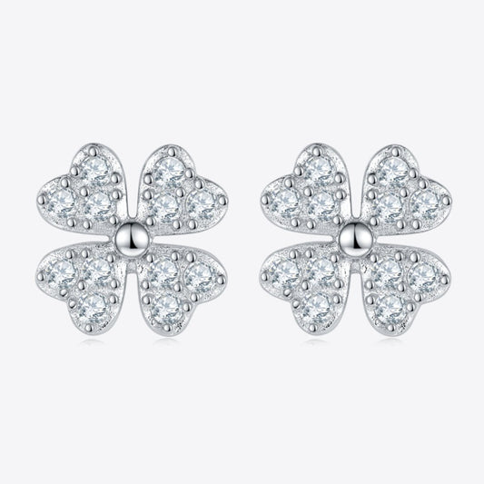 Adored Moissanite Four Leaf Clover Stud Earrings apparel & accessories