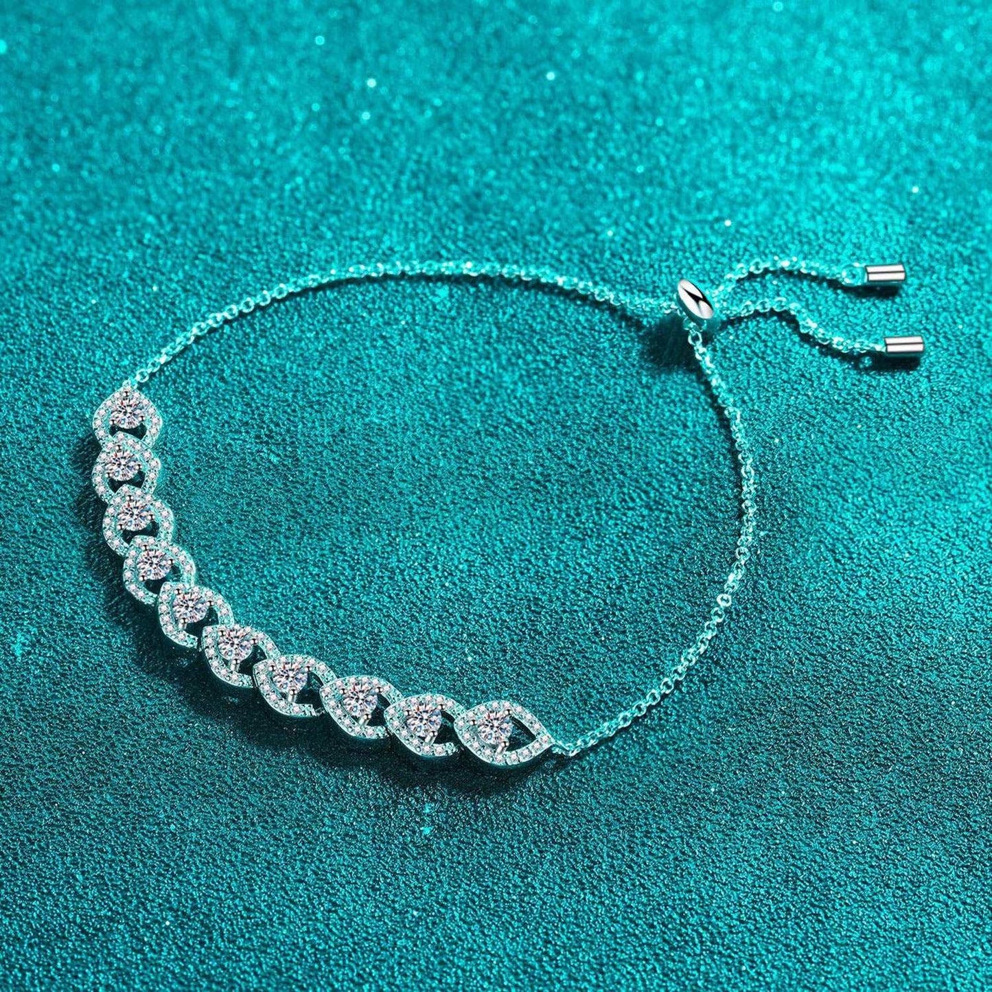 1 Carat Moissanite 925 Sterling Silver Bracelet apparel & accessories