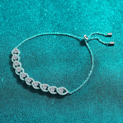 Moissanite Sterling Silver Bracelet Jewelry