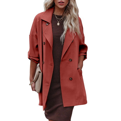 Medium Long Loose Casual Trench Coat apparels & accessories