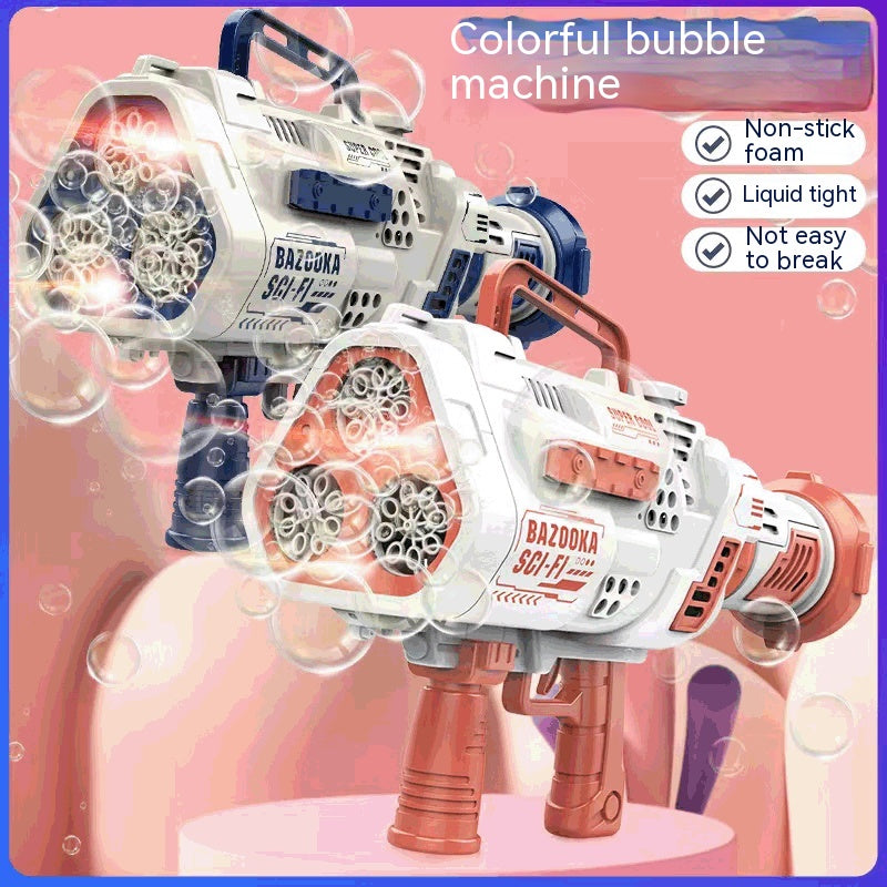 Full-automatic Lighting Bazooka Bubble Gun Children's Toys HOME