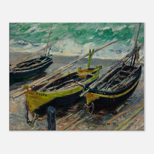 Claude Monet Boats Painting-Canvas Canvas