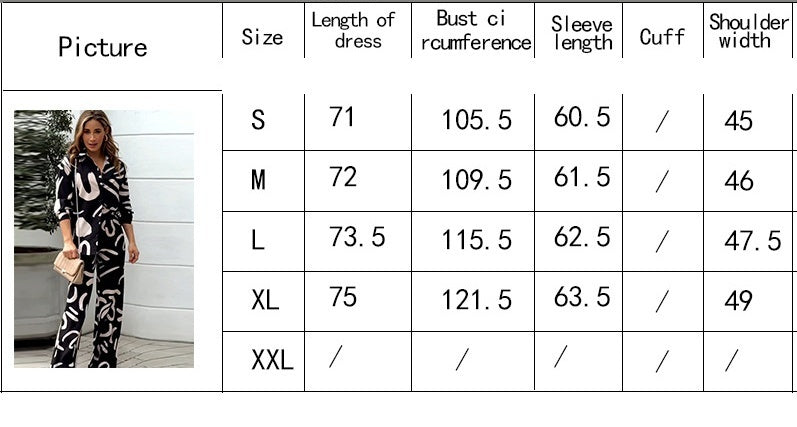 Long Sleeve Printed Shirt High Waist Trousers Fashion Suit apparel & accessories