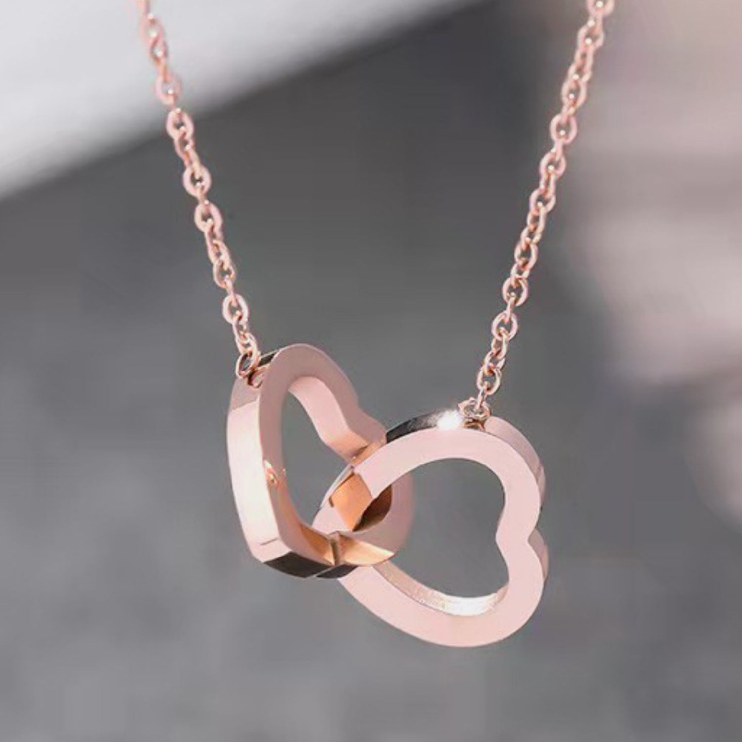 Alloy Double Heart Necklace apparel & accessories
