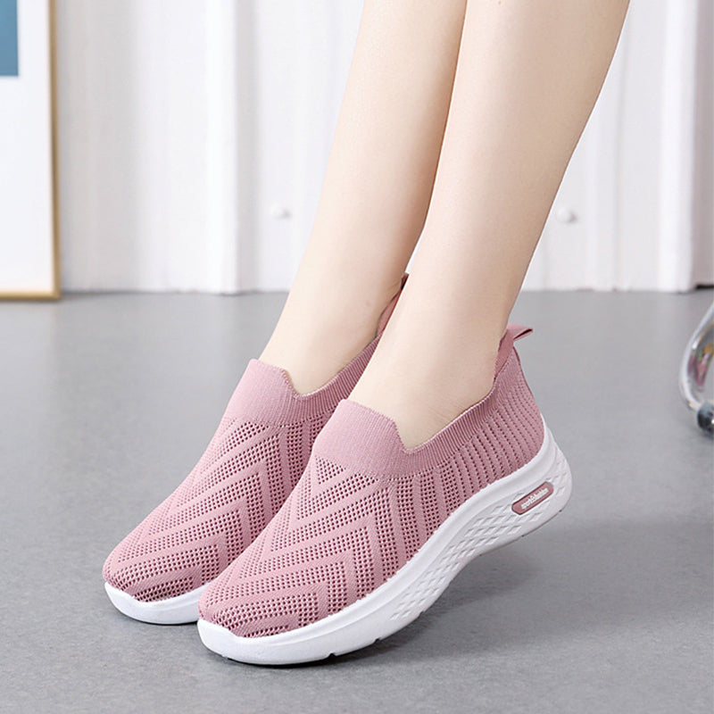 Casual Mesh Shoes Sock Slip On Flat Shoes For Women Shoes & Bags