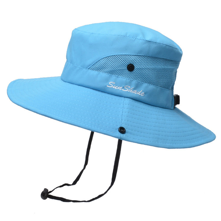 Unisex Summer Foldable Sun Fisherman Hat Men Women Wide Brim Casual Outdoor Travel Beach Sunscreen UV Protection  Sun Hats apparel & accessories