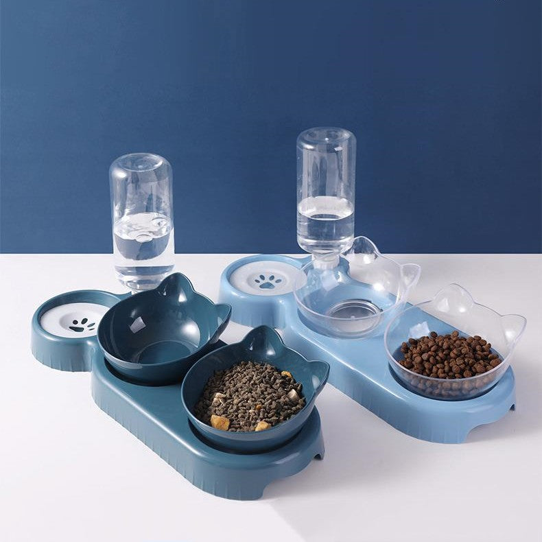 Cat Bowl Anti-tumble Automatic Feeder Water Fountain Pet feeder