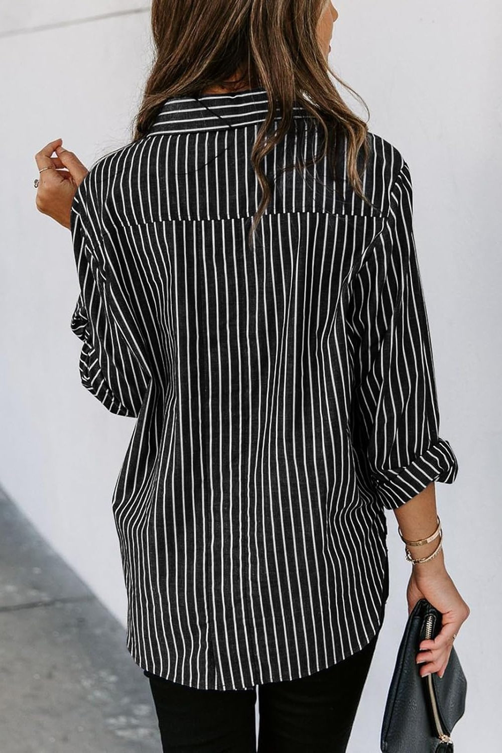 Striped Button Up Long Sleeve Shirt apparel & accessories