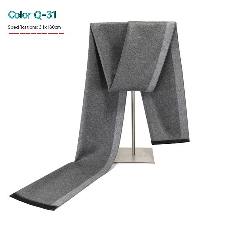 Men's Striped Winter Warm Artificial Cashmere Scarf Men's Scarves