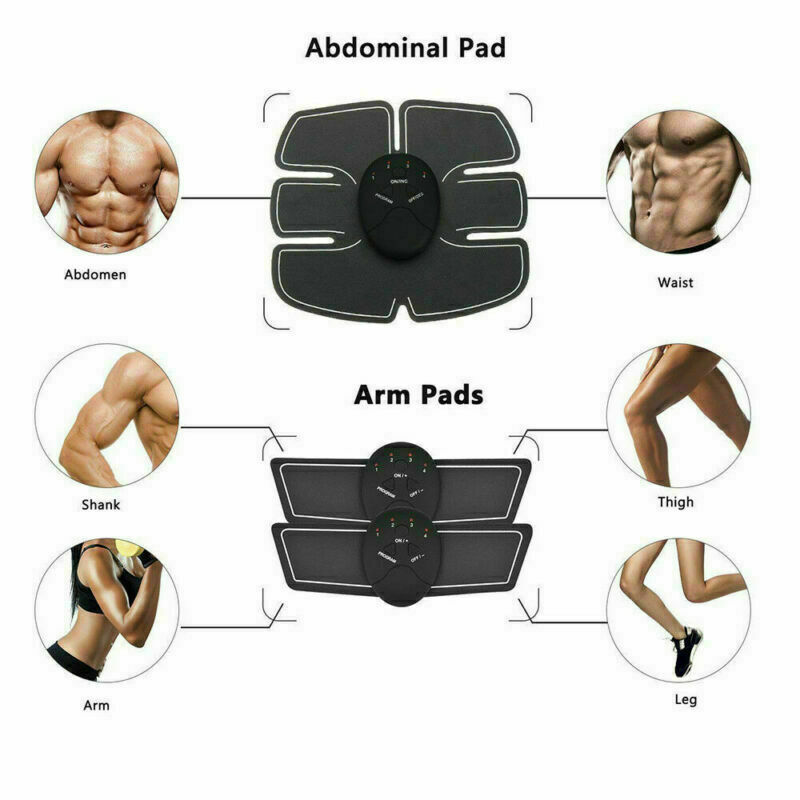 Electric Muscle Toner Machine ABS Toning Belt Simulation Fat Burner Belly Shaper fitness & sports