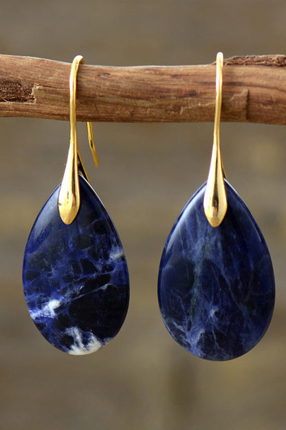 Natural Stone Teardrop Earrings apparel & accessories