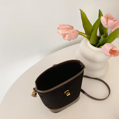 PU Leather Bucket Crossbody Bag apparel & accessories