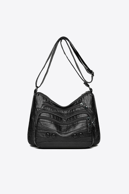 PU Leather Adjustable Strap Shoulder Bag apparel & accessories