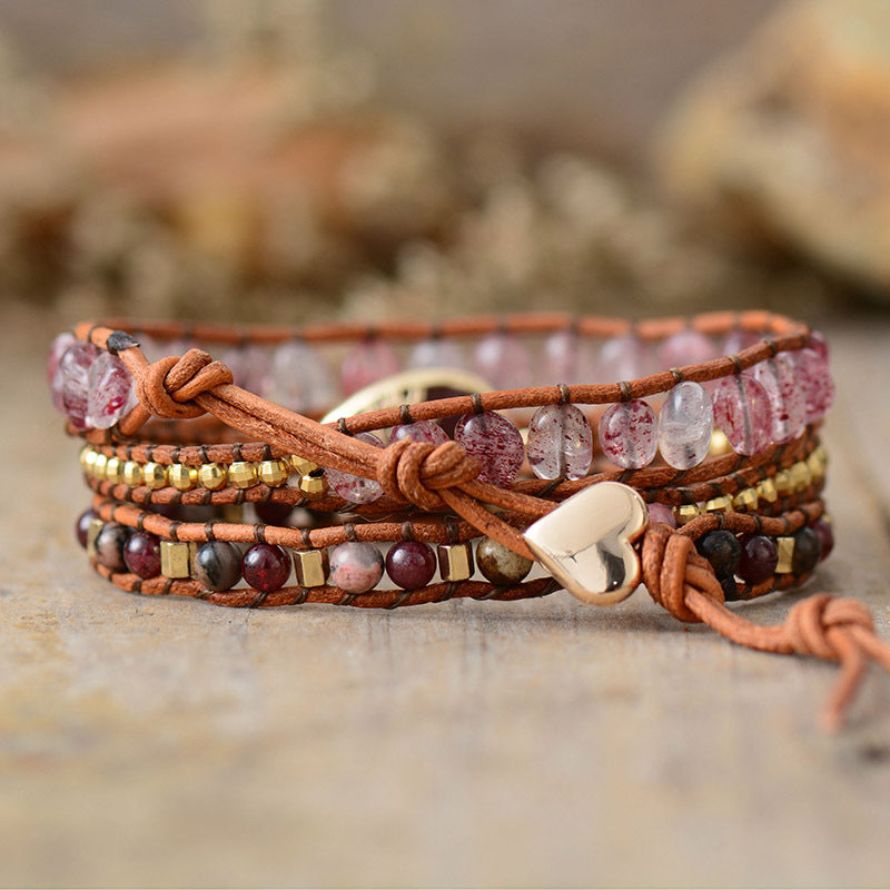 Natural Stone Layered Bracelet apparel & accessories