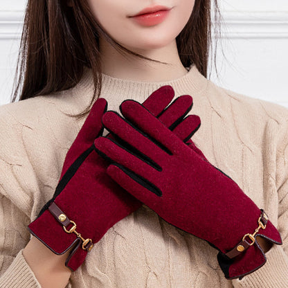 Women's Autumn And Winter Cashmere Gloves apparels & accessories